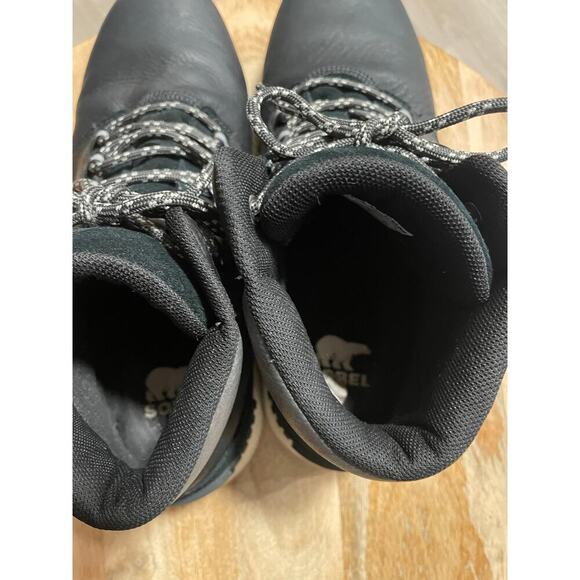 SOREL MAC HILL MID  MEN'S WATERPROOF BOOT/SNEAKER, size 10, Black Leather, - Picture 2 of 10